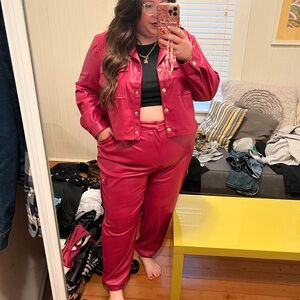 Stylish Pink Women's Pants & Jumpsuit Set